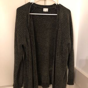 Oversized olive cardigan
